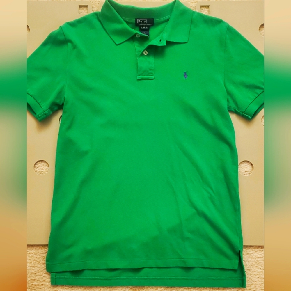 Polo by Ralph Lauren, Green Short Sleeve Polo Shirt, Size Youth Large 14-16